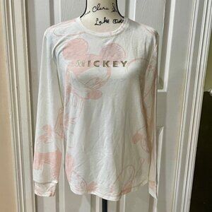 Disney Mickey Mouse T-SHIRT 100 years anniversary Limited Edition pink sketched